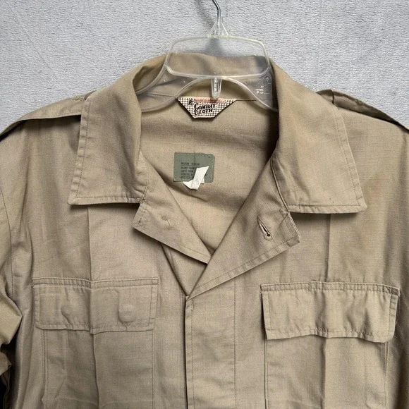 Brigade Quartermasters Jacket Mens Medium Beige Combat Cloth Military Field - Picture 2 of 10